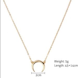 NWT Yfe Moon Pendant Necklace Gold Crescent Moon
